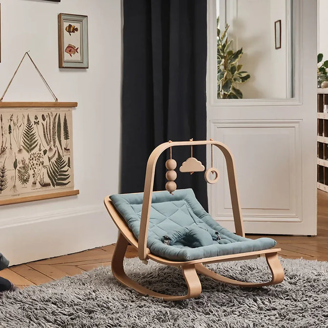 Wipstoel Levo Natural Wood Beech - Blauwgrijs