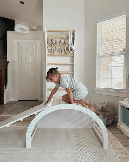 Holz-Kletterbogen LUOTO Weiß/Birke - Fitwood