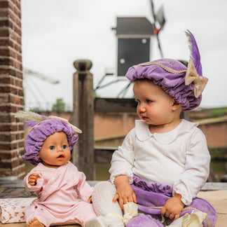 Pietenmuts Gepersonaliseerd – Lila met Strik