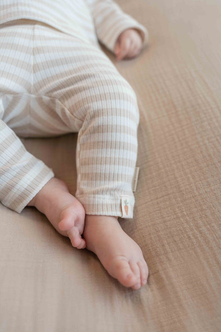 Gestreiftes Sand/Weißes Höschen