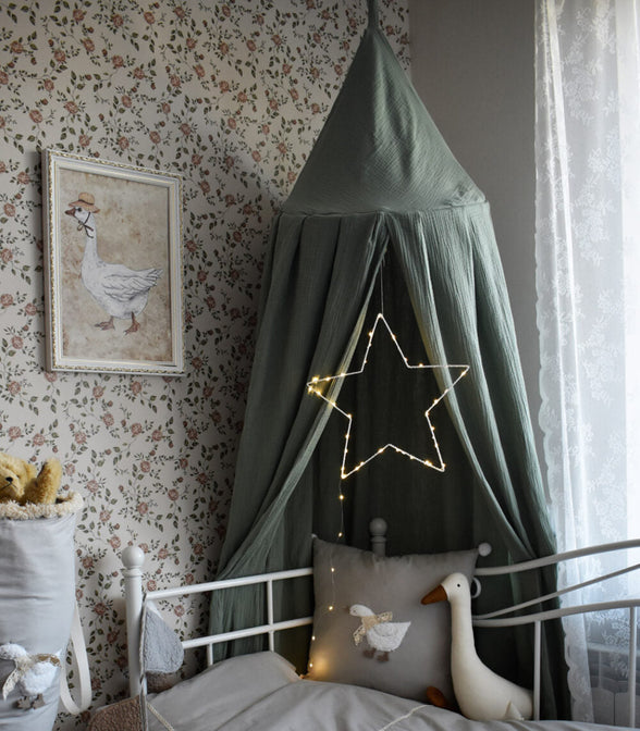 Bedhemel Mousseline - Khaki Groen