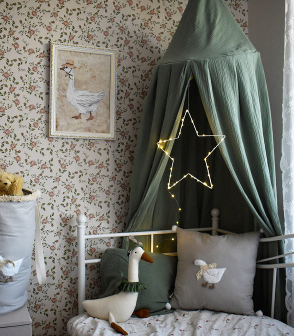 Bedhemel Mousseline - Khaki Groen