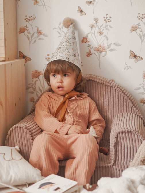 Rib Chair Magenta Grey - mit gesticktem Namen