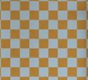 Checker Behang Warm Oker en Blauw - Happy Wall