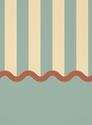 Strepen en Geschulpt Behang Blauw & Rood - Happy Wall