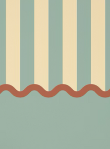 Strepen en Geschulpt Behang Blauw & Rood - Happy Wall