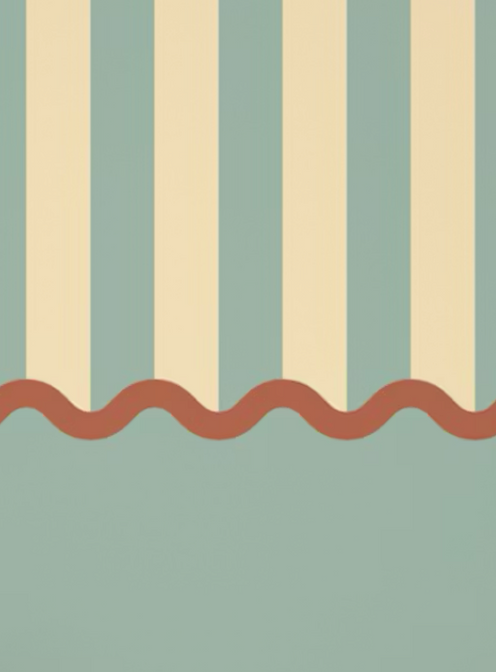 Strepen en Geschulpt Behang Blauw & Rood - Happy Wall