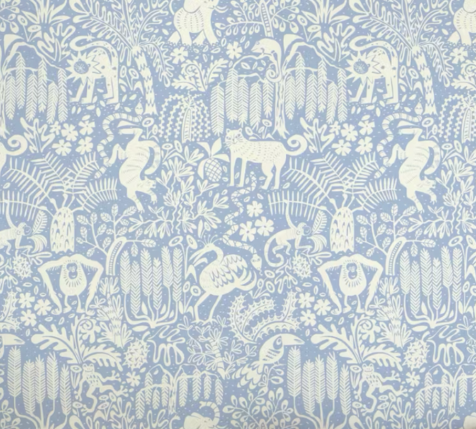 Tropical Jungle Behang Blauw - Happy Wall