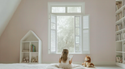 Roze Gingham Ruit Behang - Happy Wall