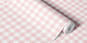 Roze Gingham Ruit Behang - Happy Wall