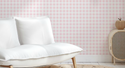 Roze Gingham Ruit Behang - Happy Wall