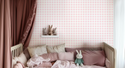 Roze Gingham Ruit Behang - Happy Wall