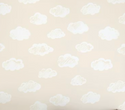 Krijt Wolkjes Behang Beige - Happy Wall