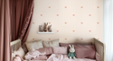 Roze Hartjes Gestreept Behang - Happy Wall