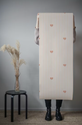 Roze Hartjes Gestreept Behang - Happy Wall