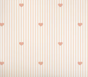 Roze Hartjes Gestreept Behang - Happy Wall