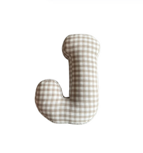 Letter kussen Ruit - Taupe