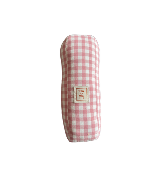 Letter kussen Ruit -Roze