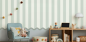 Strepen en Geschulpt Behang Blauw & Wit - Happy Wall