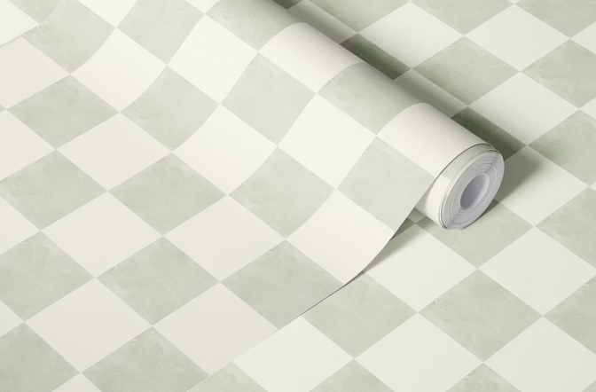 Checker Behang Mint Groen - Happy Wall