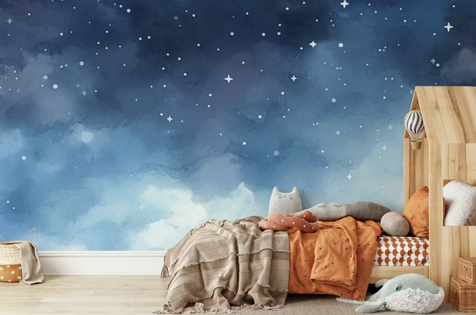 Prachtige Nacht Behang - Happy Wall