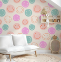 Groovy Happy Behang - Happy Wall