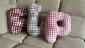 Letter kussen Ruit - Rood