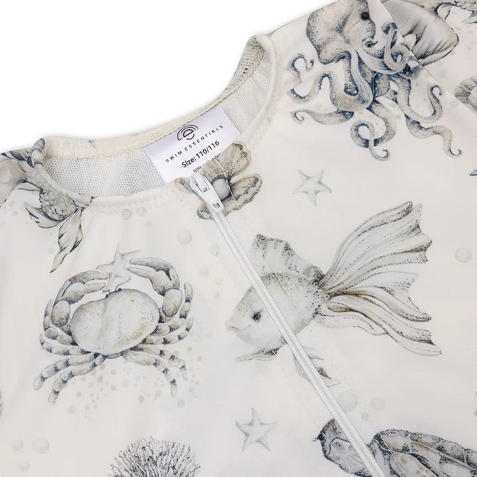 Sea Life Grüner UV-Langarm-Badeanzug für Mädchen