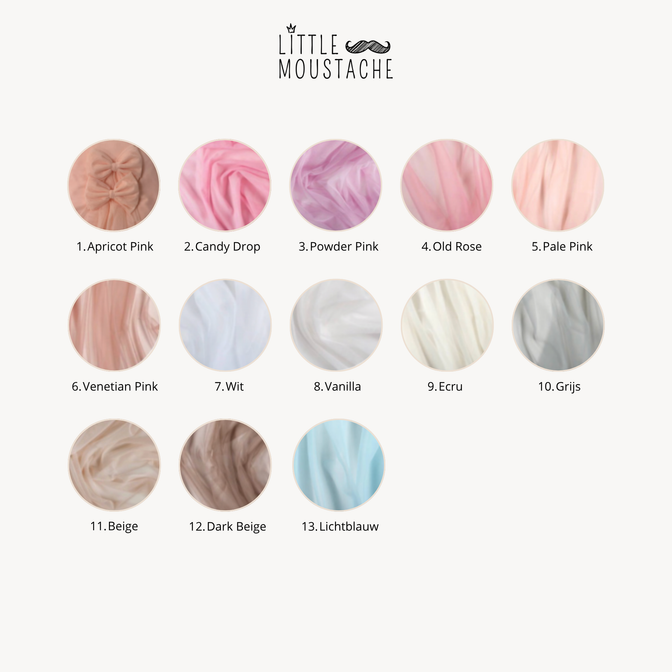Stofsamples Bedhemel - Tule
