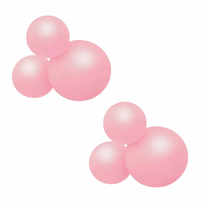 Wiederverwendbare 3er-Ballongirlande, Pastellrosa, 2er-Set - Balloony