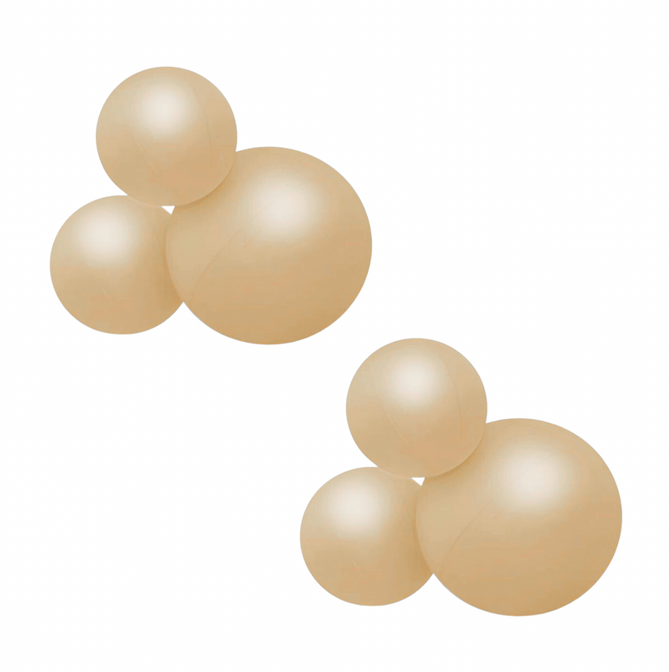 Wiederverwendbare 3er-Ballongirlande Beige 2er-Set - Balloony