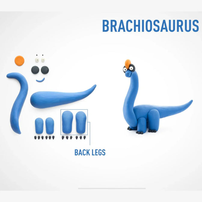 HeyClay - Brachiosaurus 3 Stück 