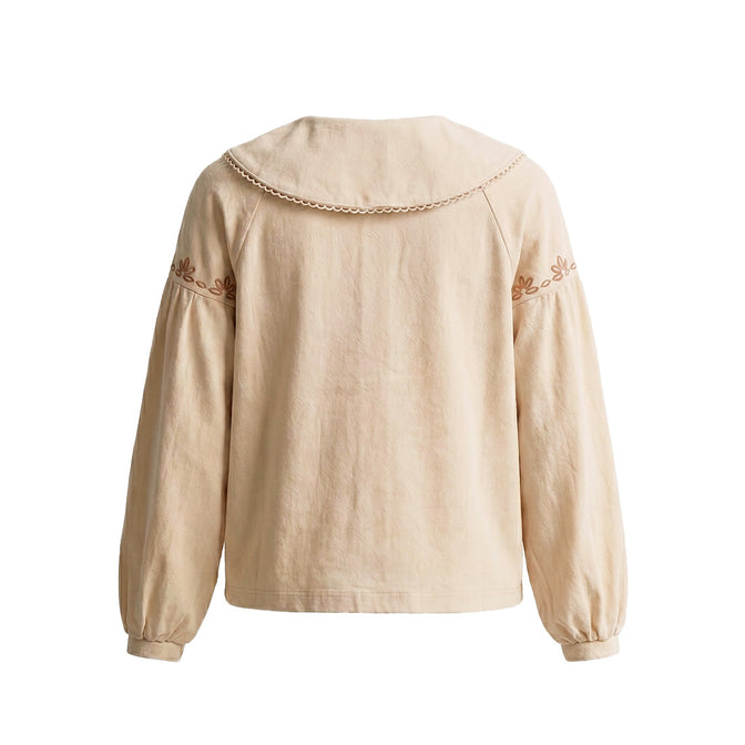 Your Wishes - Twill Woven Collar Blouse