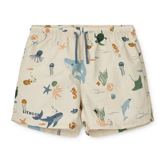 Aiden Bedruckte Boardshorts Meerestier / Sandy