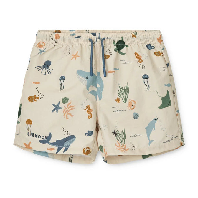 Aiden Bedruckte Boardshorts Meerestier / Sandy