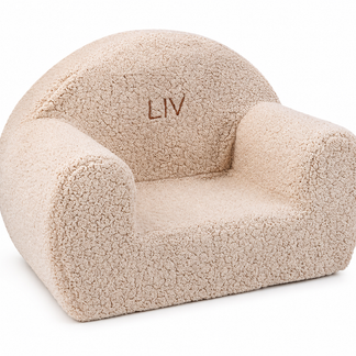 Teddysessel Beige - mit gesticktem Namen