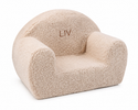Teddysessel Beige - mit gesticktem Namen