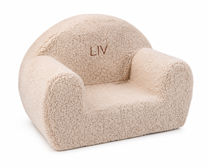 Teddysessel Beige - mit gesticktem Namen