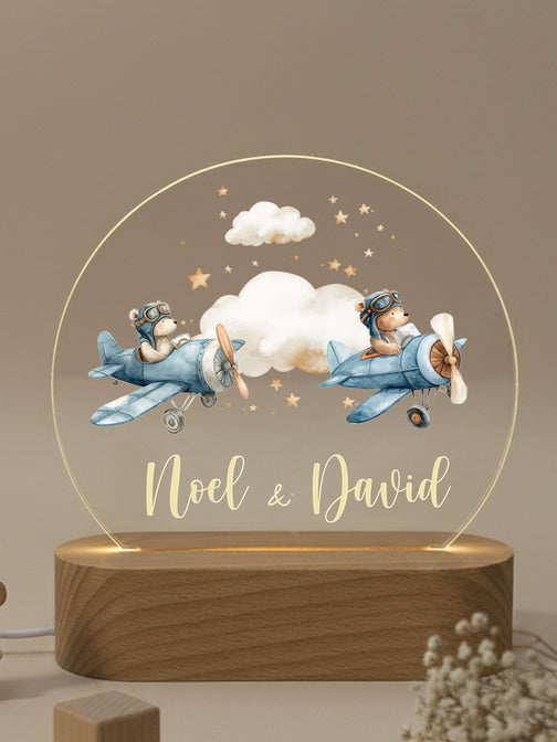 Nachtlampje Rond AcrylGlas - Gepersonaliseerd