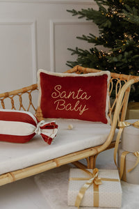 Kussen met franjes rood - met naam