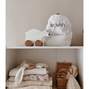 Teddy Kinderrucksack mit gesticktem Namen - weiß 