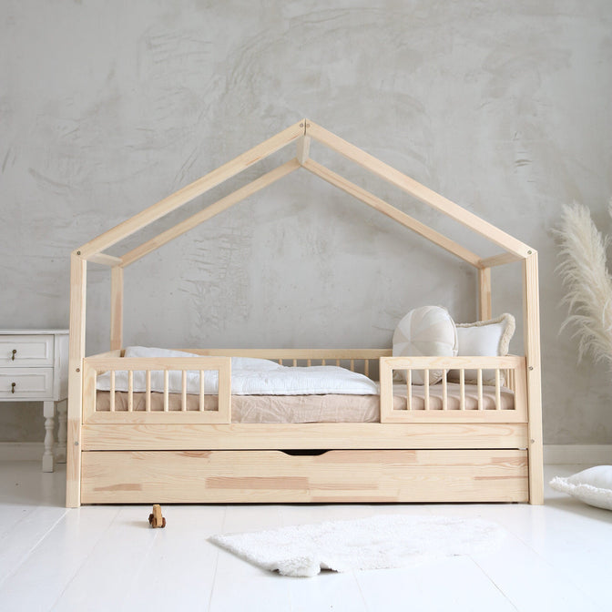 Betthaus Yara Linde Duo mit Bettkasten Natur - 90x190cm