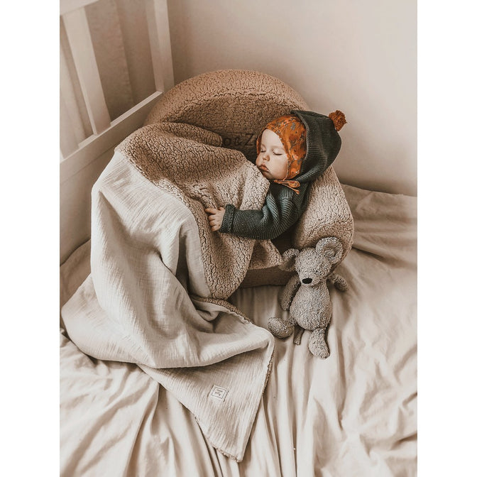 Weiche "Teddydecke" OHNE Namen - beige