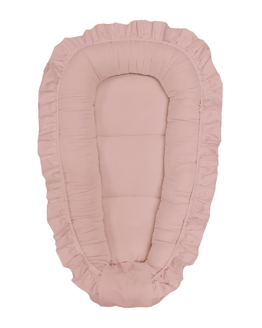 Babynestchen mit Rüschen rosa - Lulumi
