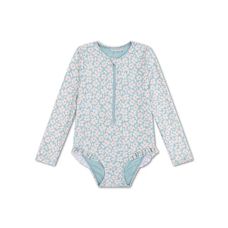 Florish Grüner UV-Badeanzug für Mädchen mit langen Ärmeln