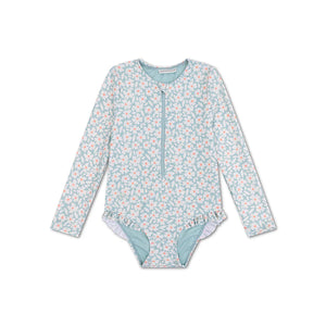 Florish Grüner UV-Badeanzug für Mädchen mit langen Ärmeln