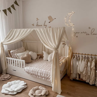 Bedhemel mousseline voor een bedhuisje - uit voorraad leverbaar