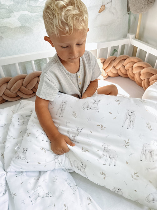 Geflochtene Bettumrandung schmal, doppelspurig - Lulumi 