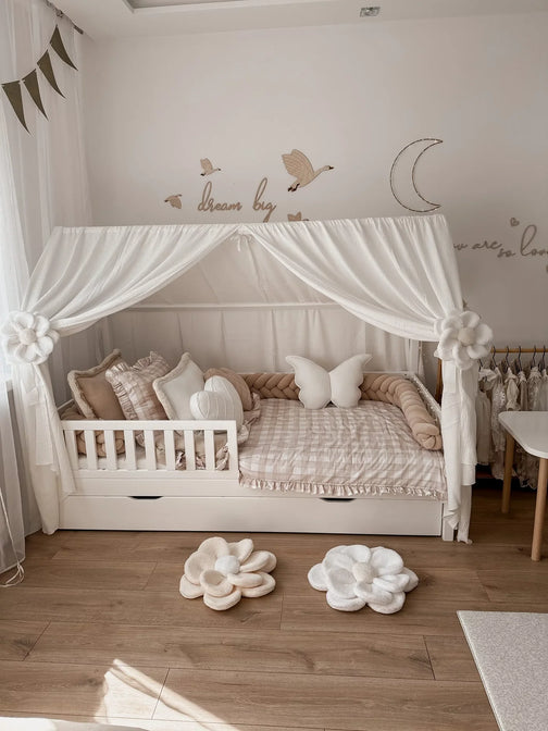 Bedhemel mousseline voor een bedhuisje - uit voorraad leverbaar