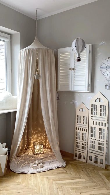 Stofsample Bedhemel - Mousseline